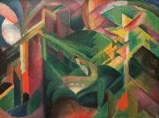 Franz Marc Deer in a Monastery Garden (mk34) oil